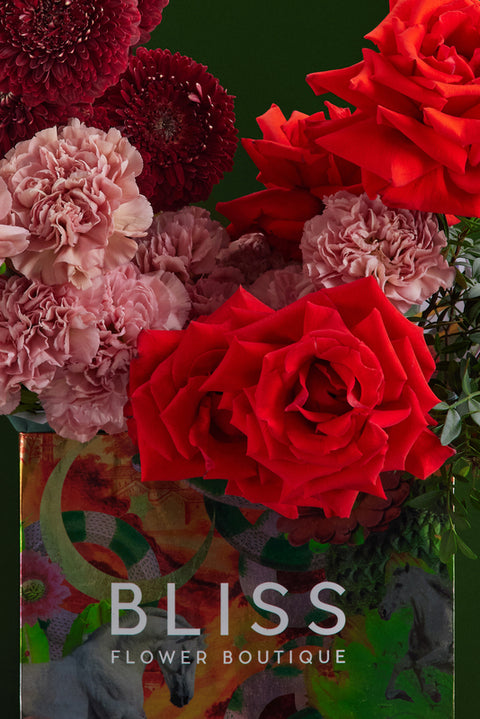 RED BEAN COOKIE - BLISS POSIE BAG - BLISS FLOWER BOUTIQUE