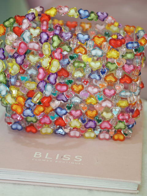 HEARTSTRINGS BEADED BAG