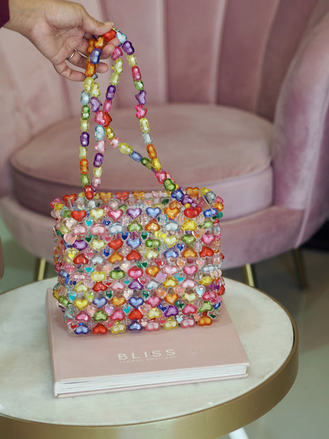 HEARTSTRINGS BEADED BAG