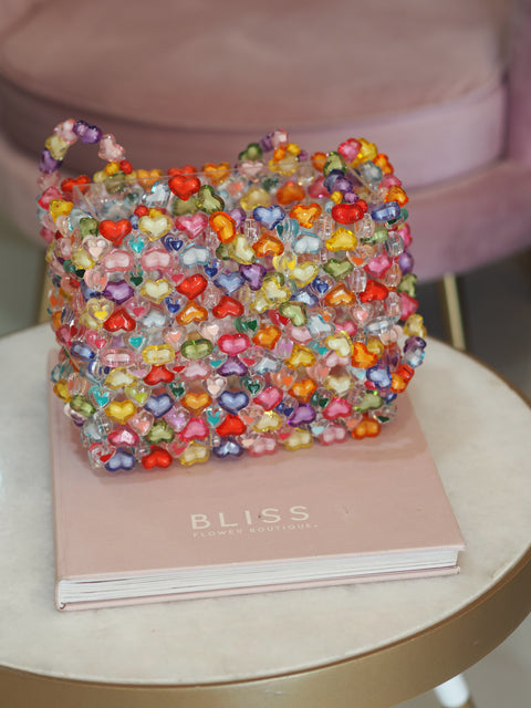 HEARTSTRINGS BEADED BAG