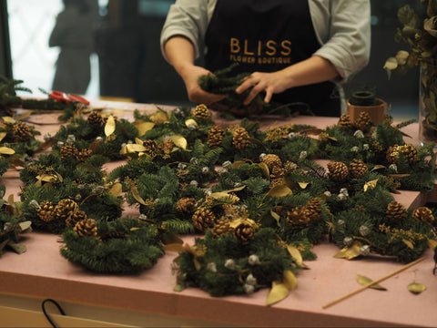Christmas Pine Wreaths - BLISS FLOWER BOUTIQUE
